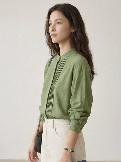 100% Linen Oversized Jacquard Shirt
