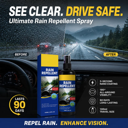 🏆 Last Day Special Price 13.99 ! 🔥Buy 2 Get 1 Free🎁Crystal Clear Windshield Rain Repellent Spray